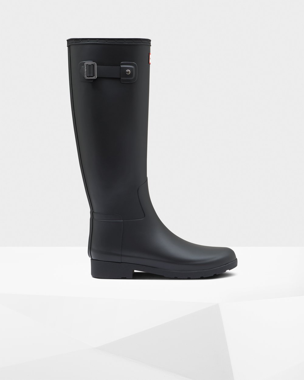 Hunter Mujer Refined Slim Fit - Botas de Lluvia Negras - 319-EFVNWH